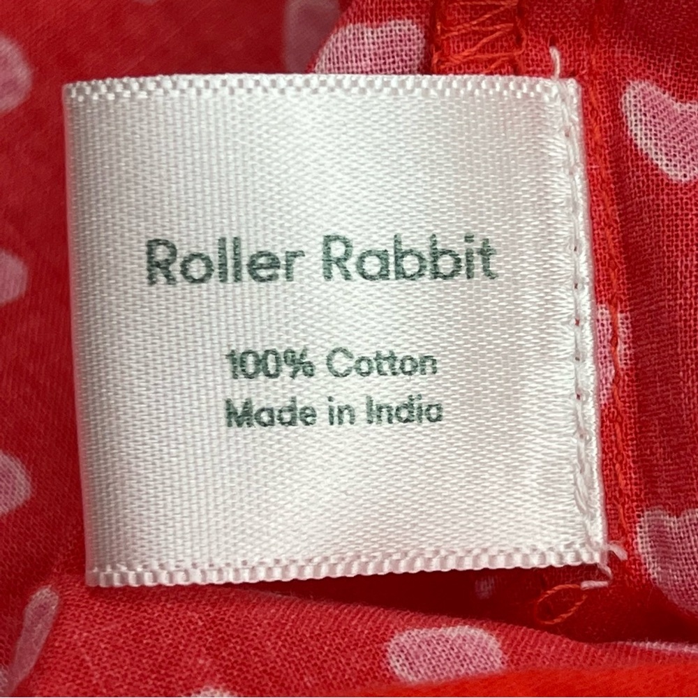 Roller Rabbit Red Pink Heart Button Front Nightgown Sleep Tunic Shirt Medium NEW - Picture 4 of 11